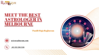 Meet The Best Astrologer in Melbourne Pandit Raja Raghuram