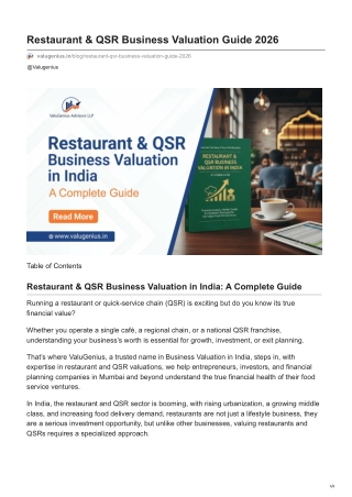 valugenius.in-Restaurant  QSR Business Valuation Guide 2026 (1)