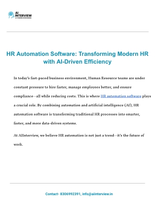 HR Automation Software Transforming Modern HR