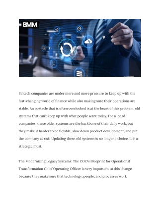 Modernizing Legacy Systems_ The COO’s Blueprint for Operational Transformation