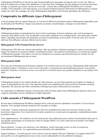 Hébergement WordPress : Un Investissement Rentable ?