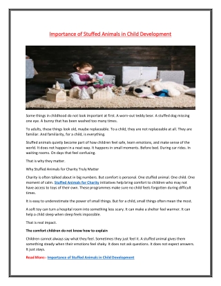 Importance of Stuffed Animals in Child Development