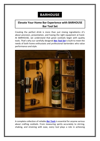 Buy Durable Bar Tools for Home Bar Online at Barhouse.in