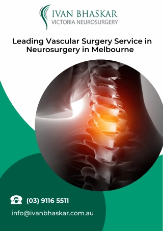 Leading Vascular Surgery Service in Neurosurgery in Melbourne