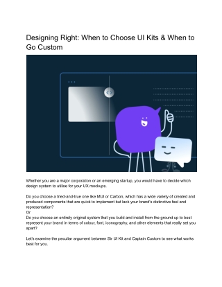 Designing Right_ When to Choose UI Kits & When to Go Custom