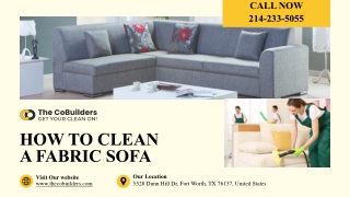 How to Clean  a Fabric Sofa
