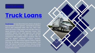 Trusted Truck Loan Broker – Fast, Flexible Financing Solutions