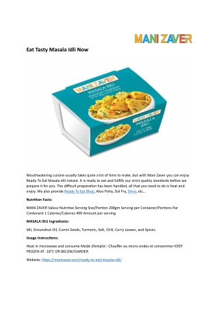 Eat Tasty Masala Idli Now