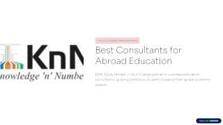 Best Consultants for Abroad Education – KNN Study Abroad