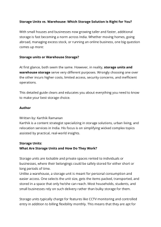 Storage Units vs. Warehouse_ Which Storage Solution Is Right for You_