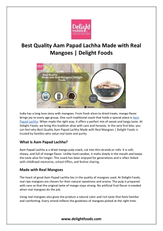 Best Quality Aam Papad Lachha Made with Real Mangoes