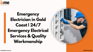 Emergency Electrician in Gold Coast | 24/7 Emergency Electrical Services
