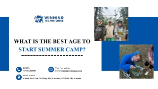What Is the Right Age to Start Summer Camp?