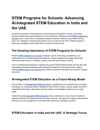 STEM Programs for Schools_ Advancing AI-Integrated STEM Education in India and the UAE