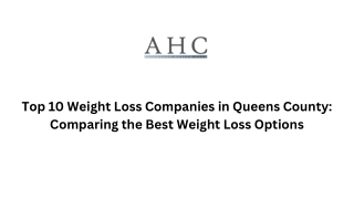 Top 10 Weight Loss Companies in Queens County Comparing the Best Weight Loss Options
