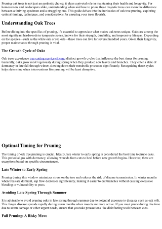 When to Prune Oak Trees: A Comprehensive Guide
