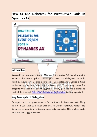 MicroSoft Dynamics Ax Training for Real ERP Careers