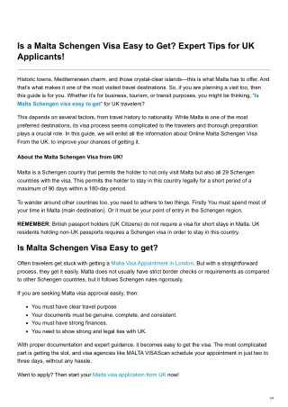 Is a Malta Schengen Visa Easy to Get Expert Tips for UK Applicants-1