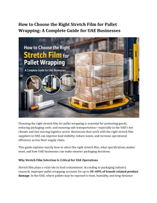 How to choose the right stretch film for pallet wrapping_