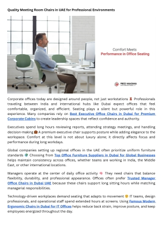 OfficeChairSuppliersinDubai