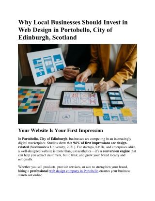 Best Web Design in Portobello