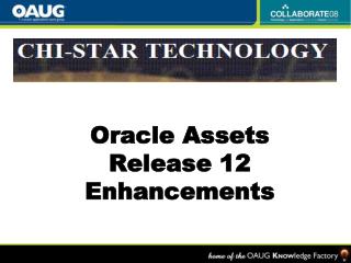 Oracle Assets Release 12 Enhancements