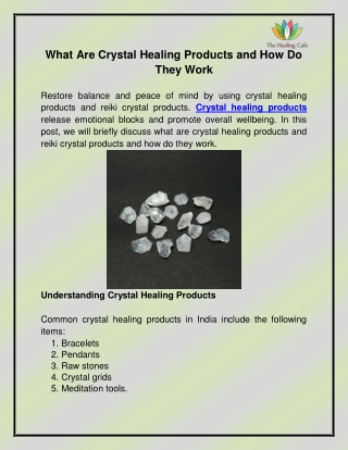 Crystal healing products