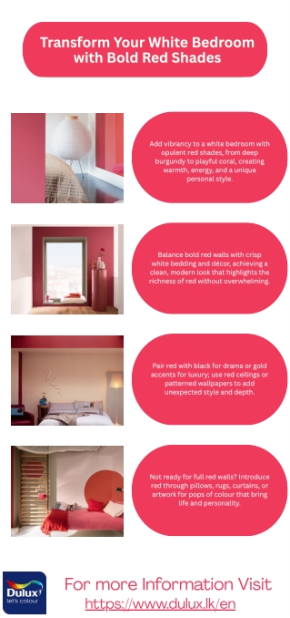 Transform Your White Bedroom with Bold Red Shades