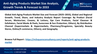 Anti-aging Products Market Size Analysis, Growth Trends & Forecast to 2033