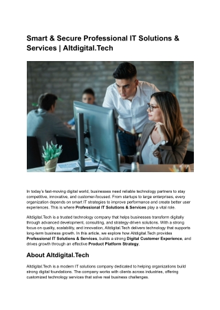 Professional IT Solutions & Services _ Altdigital.Tech PDF