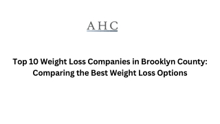 Top 10 Weight Loss Companies in Brooklyn County Comparing the Best Weight Loss Options