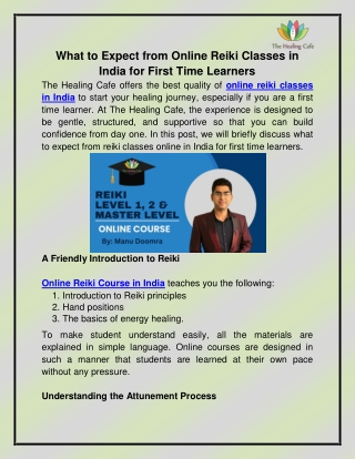 Online Reiki Classes In India