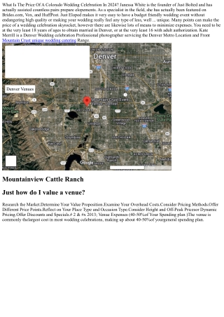 The Best Checklist Of Little Wedding Places In Denver