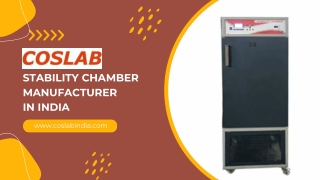 Top Stability Chamber Manufacturer In India