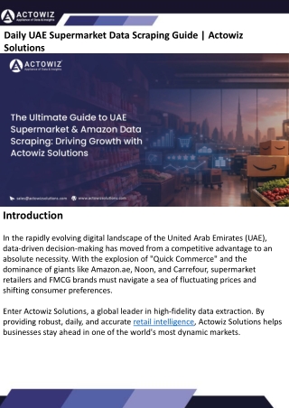 Daily UAE Supermarket Data Scraping Guide | Actowiz Solutions