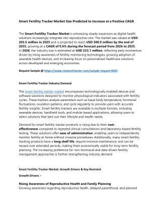 Smart Fertility Tracker Market