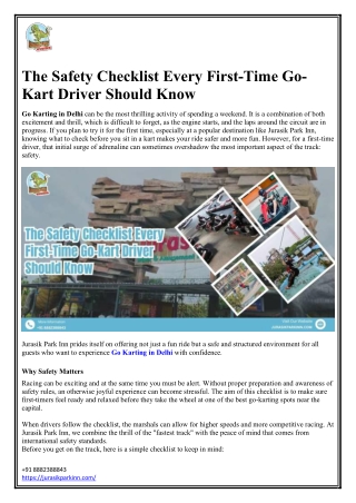 The Safety Checklist Every First-Time Go-Kart Driver Should Know