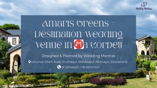 Amaris Greens – The Perfect Blend of Nature & Luxury for Your Dream Wedding