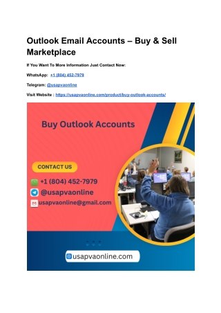 Outlook Email Accounts – Buy & Sell Marketplace