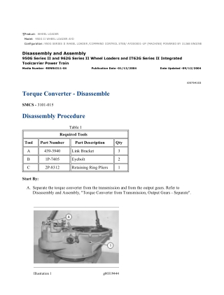 Caterpillar Cat 950G II WHEEL LOADER (Prefix AYD) Service Repair Manual Instant Download (AYD00001 and up)