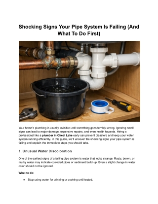 Shocking Signs Your Pipe System Is Failing – Cheat Lake