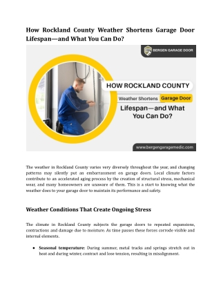 How Rockland County Weather Shortens Garage Door Lifespan—and What You Can Do.docx