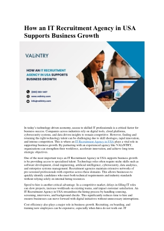 IT Recruitment Agency in USA