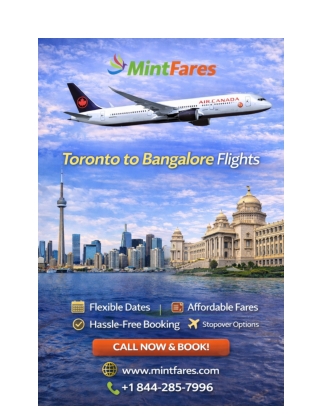 YYZ to BLR Air Canada Flights | Best Prices at MintFares
