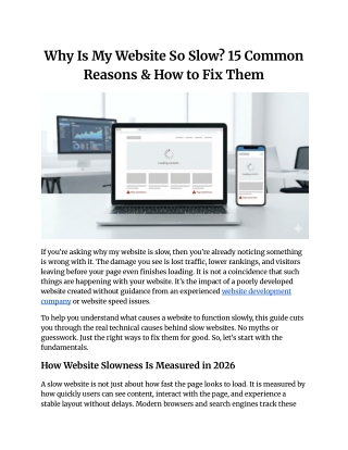 Why Is My Website So Slow? 15 Causes & Proven Fixes