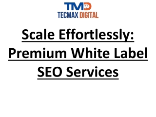 Scale Effortlessly: Premium White Label SEO Services