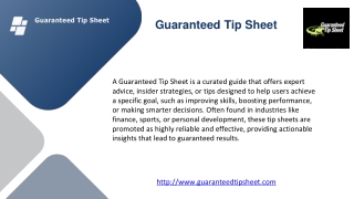 Tip Sheets Horse Racing