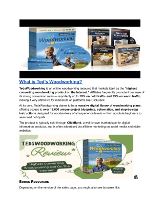 TedsWoodworking - Highest Converting Woodworking Site On The Internet!
