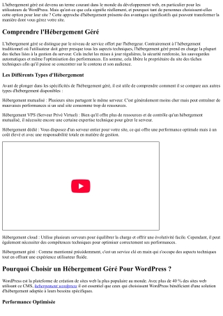 Qu'est-ce qu'un Hébergement Géré et Pourquoi C'est Idéal Pour WordPress ?