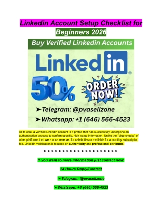 Linkedin Account Setup Checklist for Beginners 2026